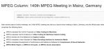 MPEG Column: 140th MPEG Meeting in Mainz, Germany